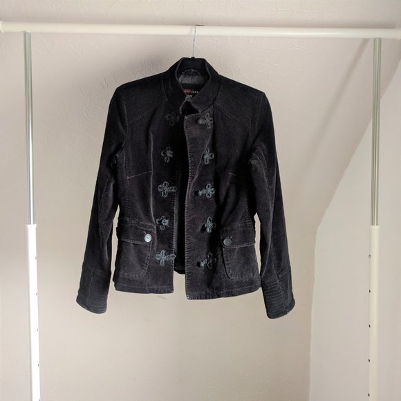 Vintage-like Chinese Frog Fastener Black Jacket XS - Picture 4 of 8